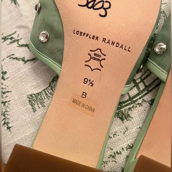 Loeffler Randall Brooke Mesh Mid Heel Mule Sandals w/ Crystal Embellishment NWT - Picture 8 of 11